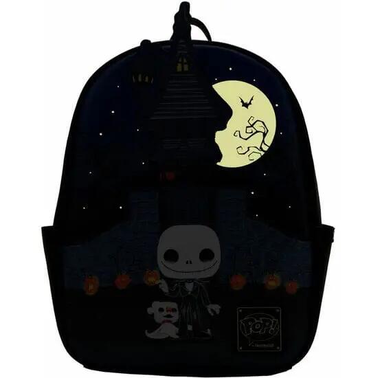 Zaino da adulto Jack Skellington in poliestere con spallacci regolabili, blu 2/3