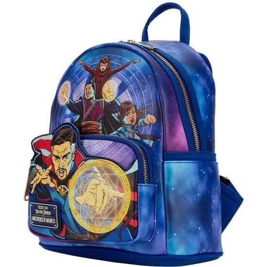 Zaino da adulto Doctor Strange con tasca frontale, 26 cm, blu e viola 2/3