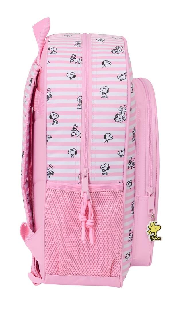 Sac à dos scolaire Snoopy pour enfants, adaptable aux trolleys, avec poche 3/3