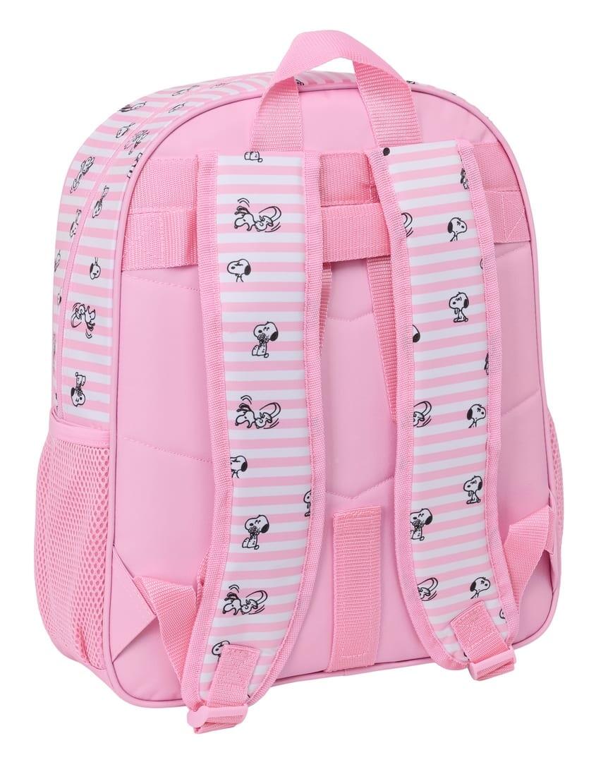 Sac à dos scolaire Snoopy pour enfants, adaptable aux trolleys, avec poche 2/3