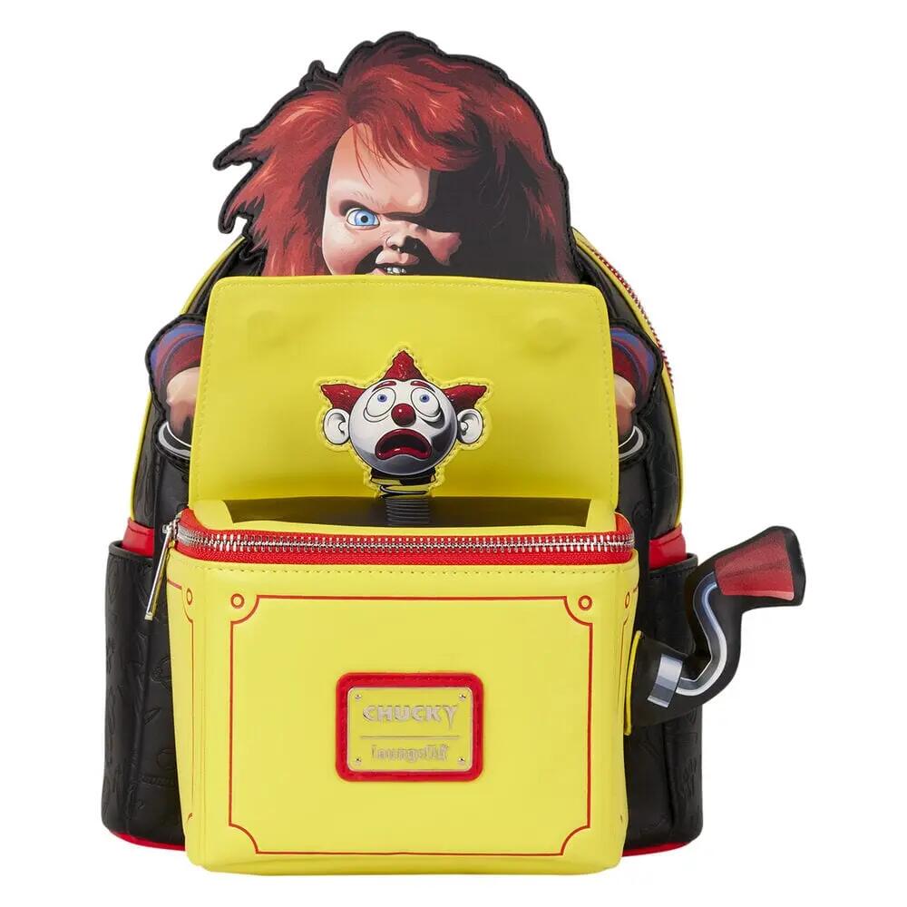 Zaino da adulto Chucky con tasca frontale e cerniera nera e gialla 2/3