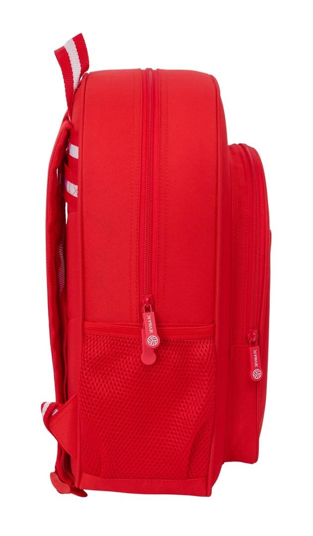 Mochila escolar infantil do Sevilla FC, adaptável a carrinhos, com bolso frontal 3/3