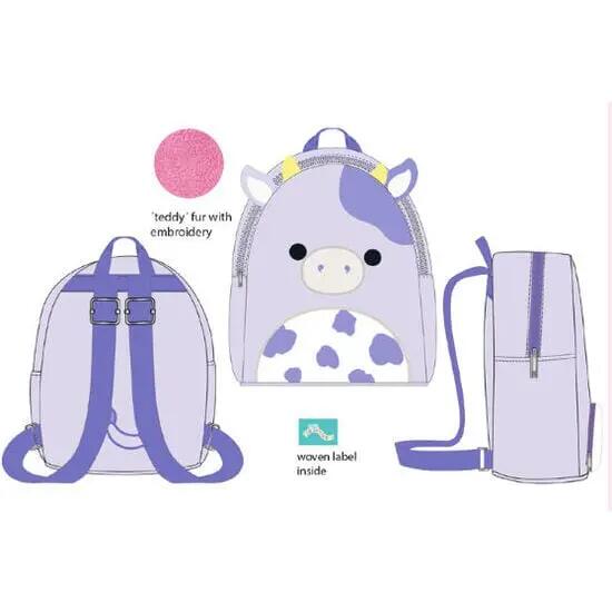 Mochila de pelúcia Bubba Squishmallows para crianças com bordado lilás 2/3