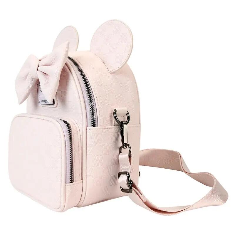 Zaino da adulto di Minnie Mouse con tasca frontale, in ecopelle, rosa 2/4