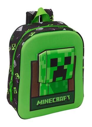 Sac à dos scolaire Minecraft pour enfants avec roulettes et porte-bouteille