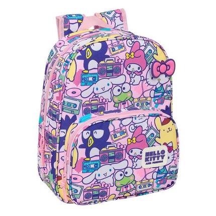 Sac à dos Hello Kitty pour enfant en similicuir rouge avec bretelles réglables