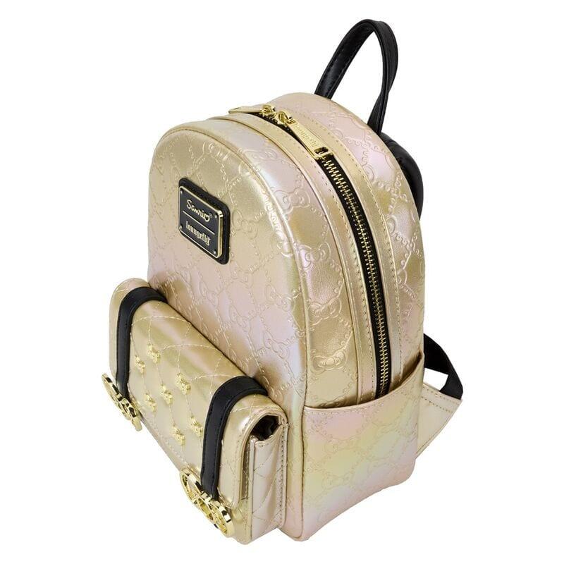 Mochila Hello Kitty para Adultos, 50º Aniversário, Couro Vegano, Dourada 4/4