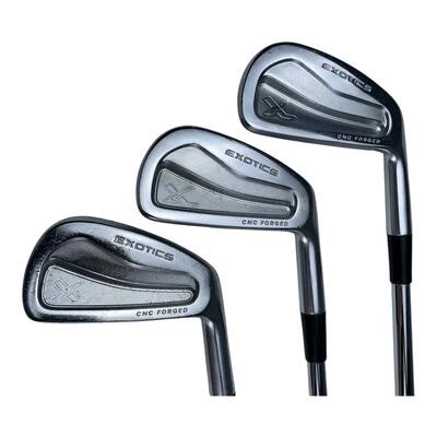 Exotics tour edge forged ijzerset / flex stiff / 3-pw / staal