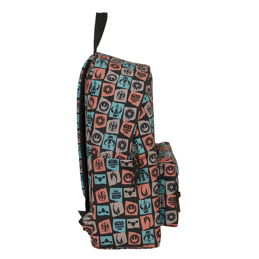 Mochila infantil Mandalorian & Grogu com bolso frontal multicolorido 3/3
