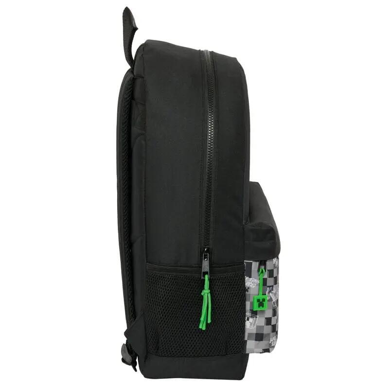 Zaino per bambini Minecraft adattabile al trolley con tasca frontale - Nero 2/2