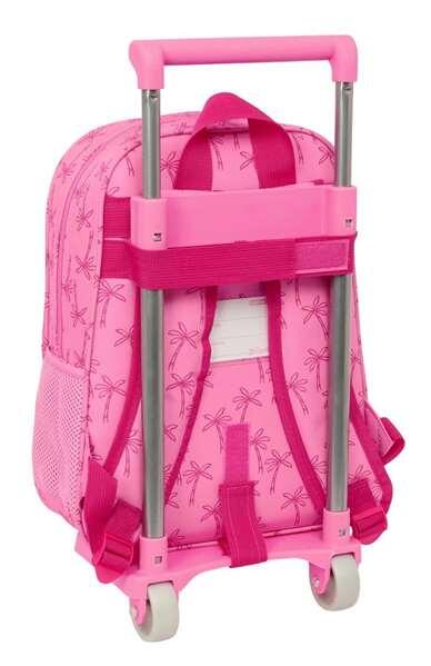 Mochila escolar infantil Stitch com rodinhas, bolso frontal e design com 2/3