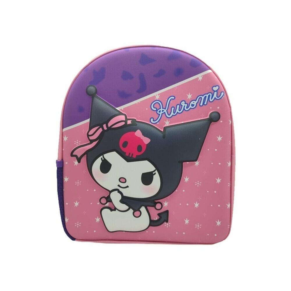 Zaino scolastico per bambini Kuromi Hello Kitty 3D, 30 cm, rosa e viola 2/2