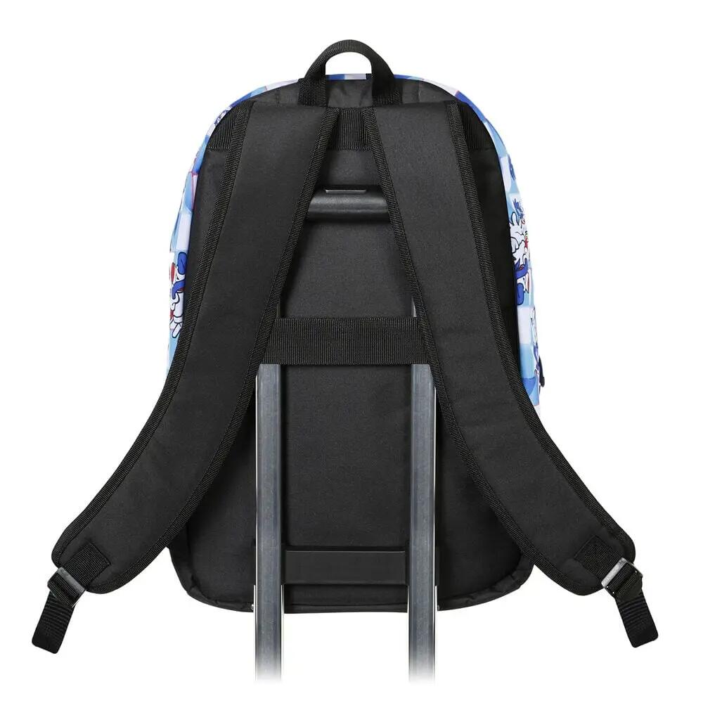 Mochila Infantil Sonic con Bolsillo Frontal y Asas Ajustables Azul 3/4