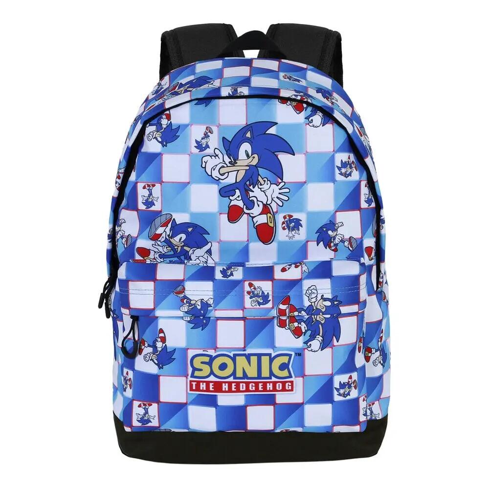 Mochila Infantil Sonic con Bolsillo Frontal y Asas Ajustables Azul 2/4
