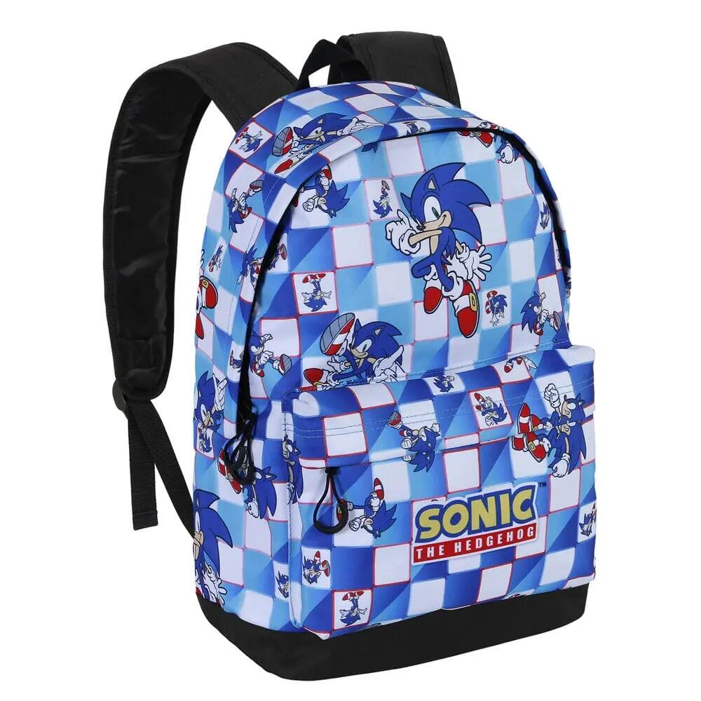 Mochila Infantil Sonic con Bolsillo Frontal y Asas Ajustables Azul 4/4