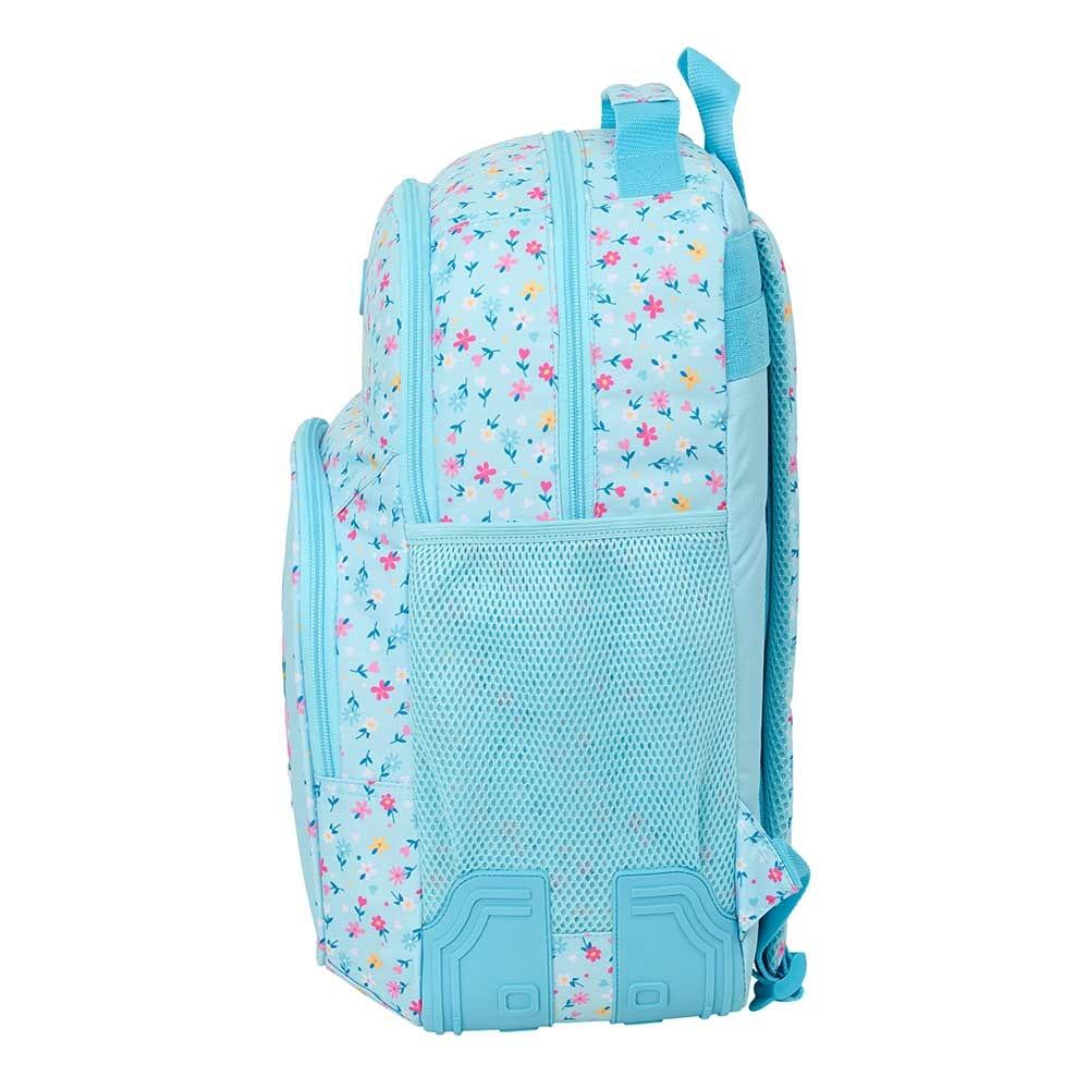 Zaino scolastico per bambini Petalos con tasca frontale e portaborraccia - Blu 3/3