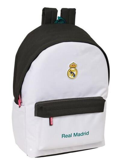 Sac à dos pour ordinateur portable adulte Real Madrid avec port USB et poche
