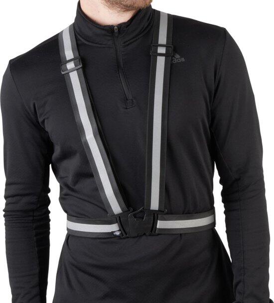 Gilet de sécurité réfléchissant noir - vélo course à pied 3/4