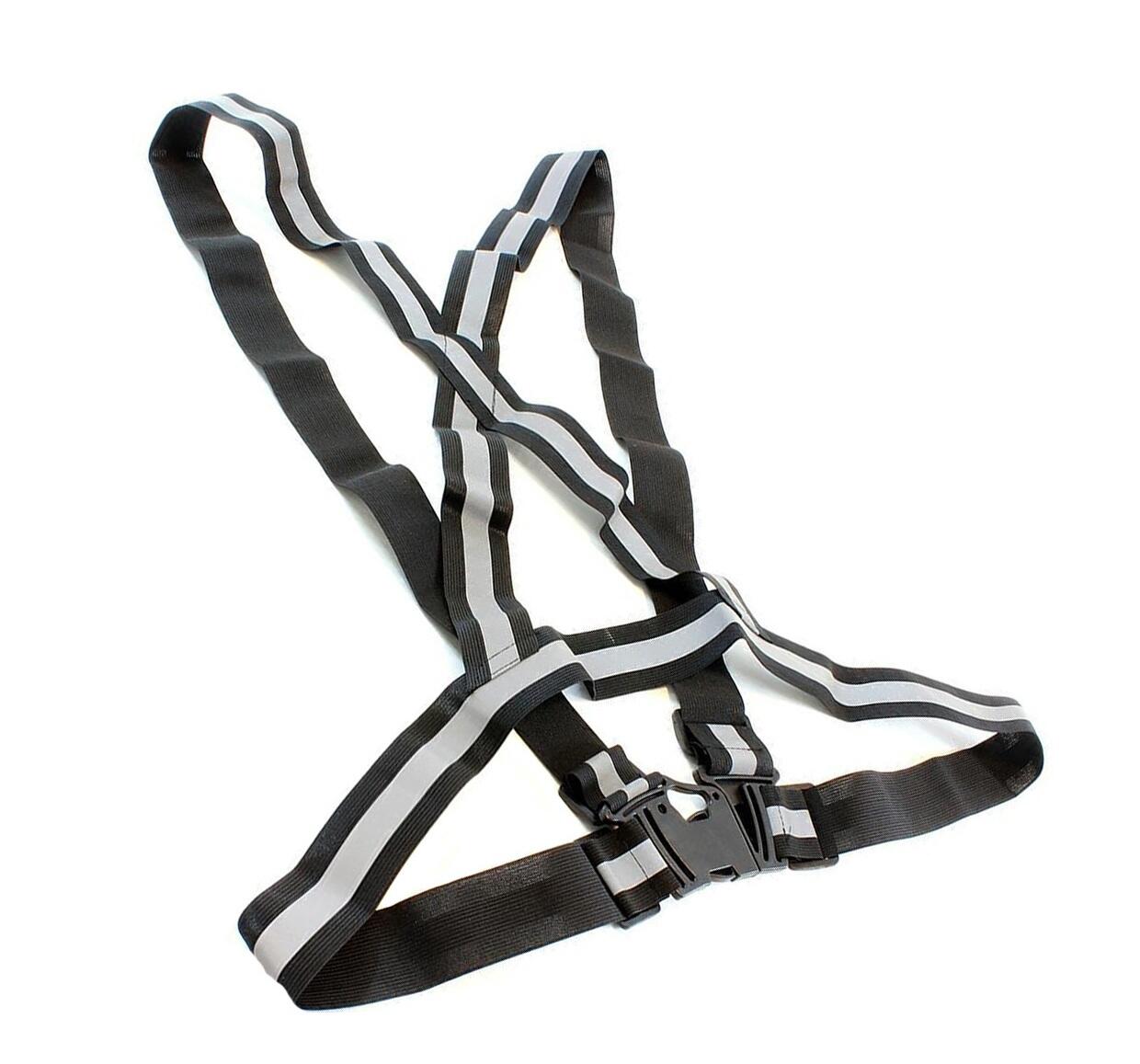Gilet de sécurité réfléchissant noir - vélo course à pied 4/4