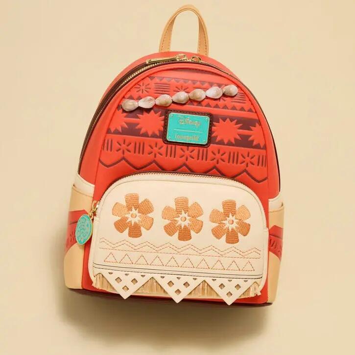 Zaino per bambini Vaiana in similpelle con spallacci regolabili, rosso 3/3