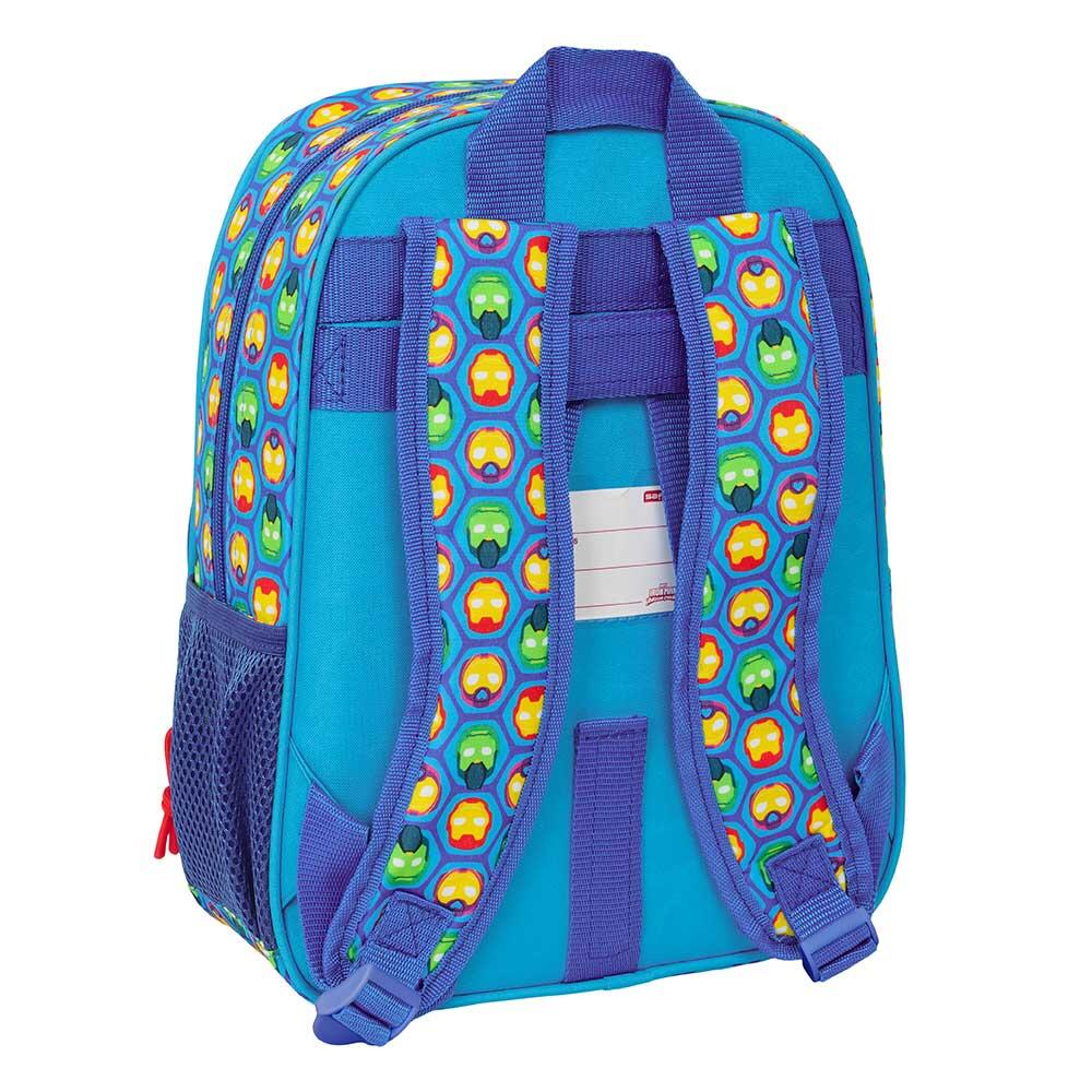 Mochila infantil do Homem de Ferro, adaptável a carrinhos de bagagem, com bolso 2/3