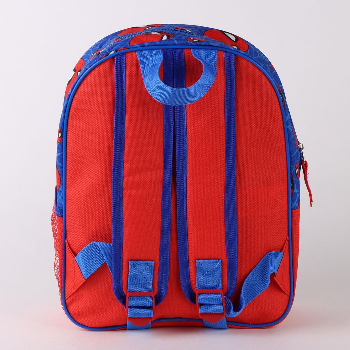 Zaino scolastico 3D di Spiderman in poliestere per bambini con tasca - Blu 2/6