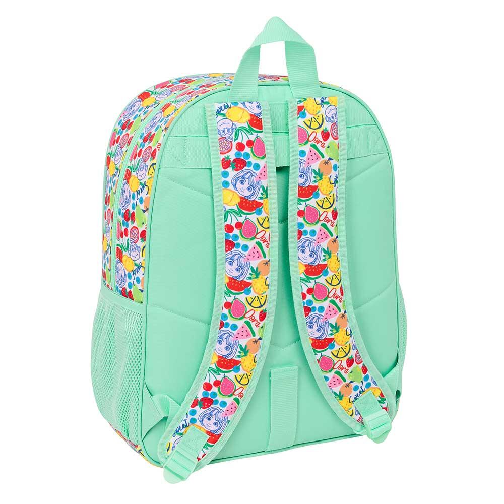Dora Kinder-Schulrucksack, Trolley-kompatibel, mit Vordertasche, Grün 2/3