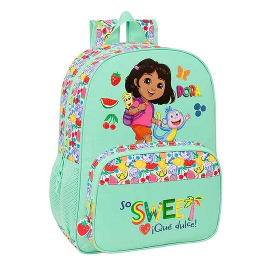 Sac à dos scolaire Dora pour enfants, adaptable à une caddie, avec poche avant