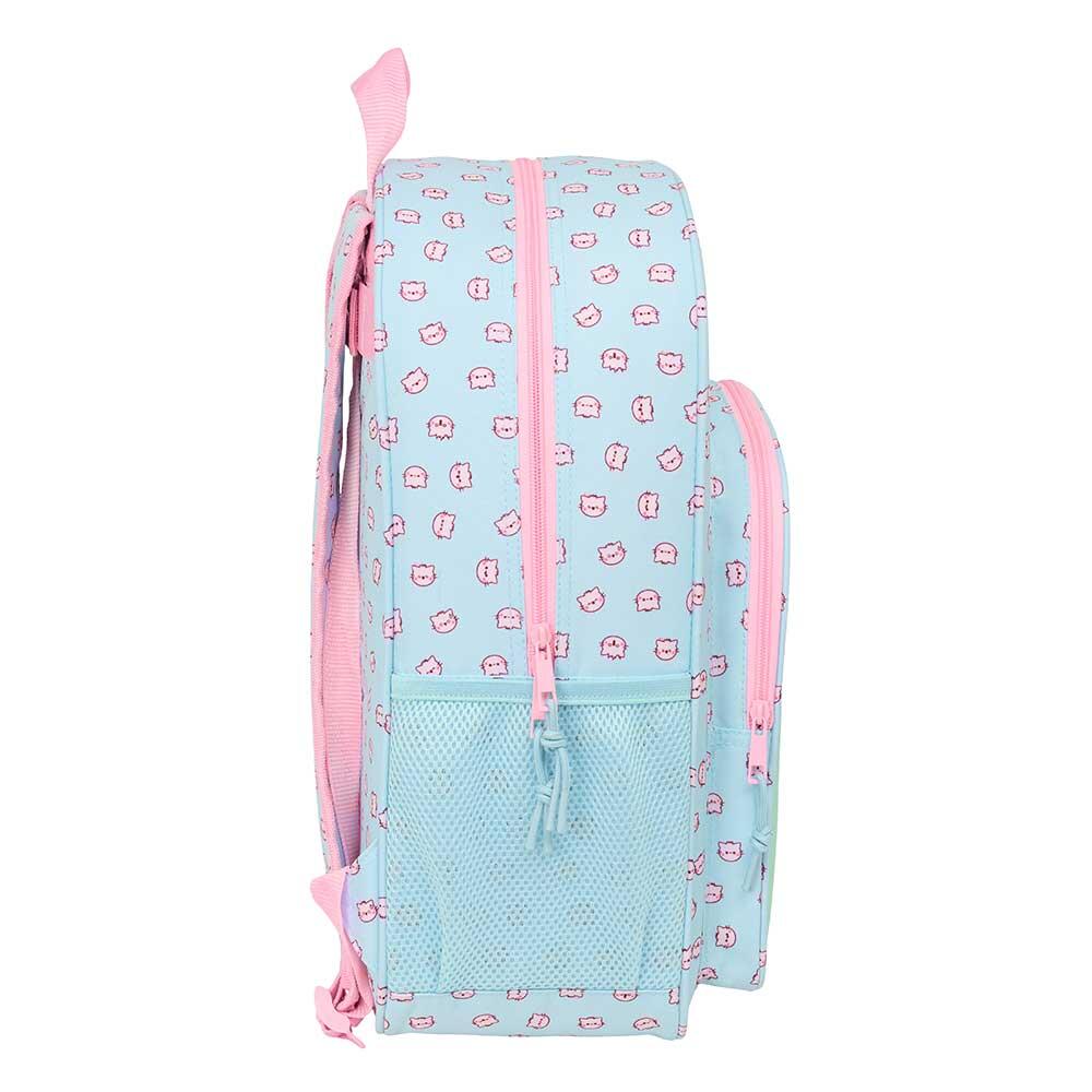 Sac à dos scolaire pour enfants Pembe Le Chat Rose avec poche avant, bleu 3/3