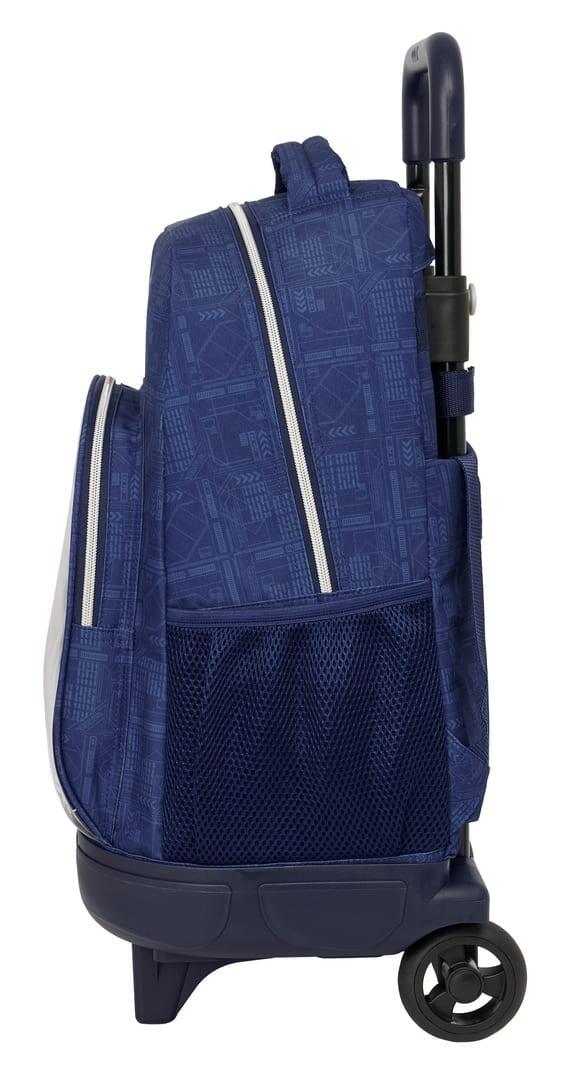 Mochila escolar infantil Star Wars com rodinhas removíveis e bolso - Azul 3/3