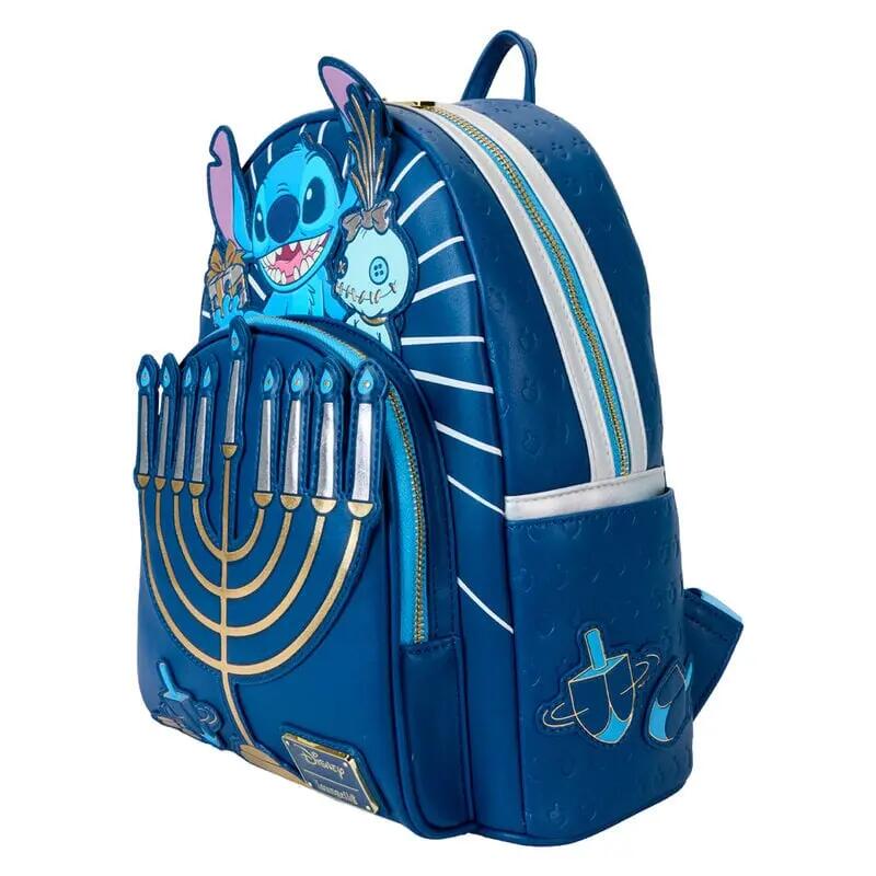 Rugzak Stitch Menorah met rits en voorvak blauw 2/4