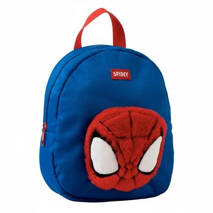 Sac à dos scolaire Spidey pour enfants avec roulettes et porte-bouteille, bleu