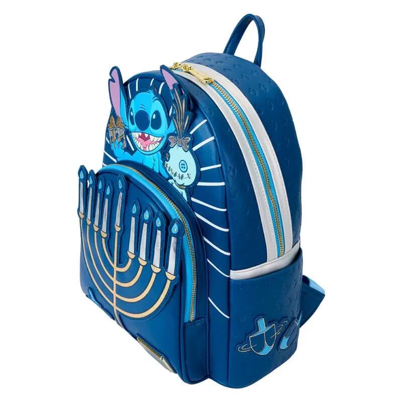 Rugzak Stitch Menorah met rits en voorvak blauw 4/4
