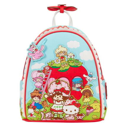 Sac à dos Hello Kitty pour enfant en similicuir rouge avec bretelles réglables