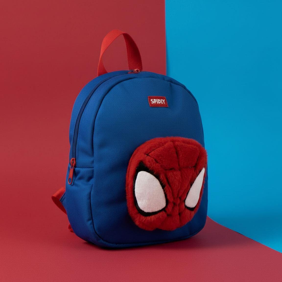 Zainetto per bambini Spidey in poliestere con inserto in peluche, blu 6/6