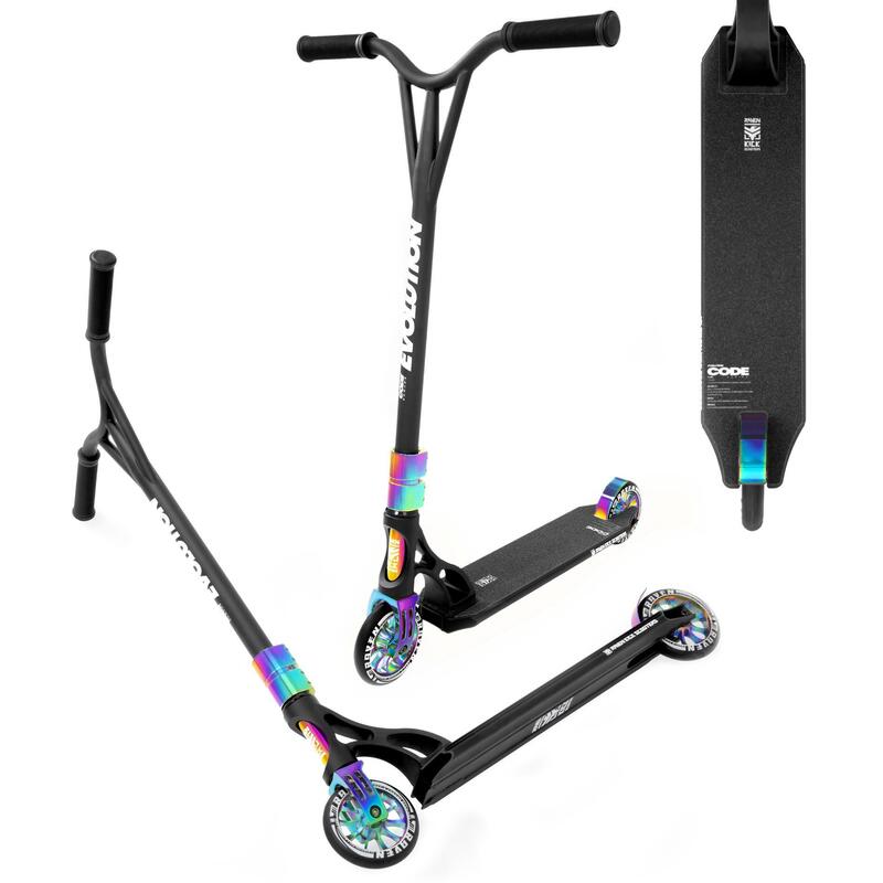 Scooter Stunt 120mm ad alte prestazioni Evolution Code Nero/Neo Chrome