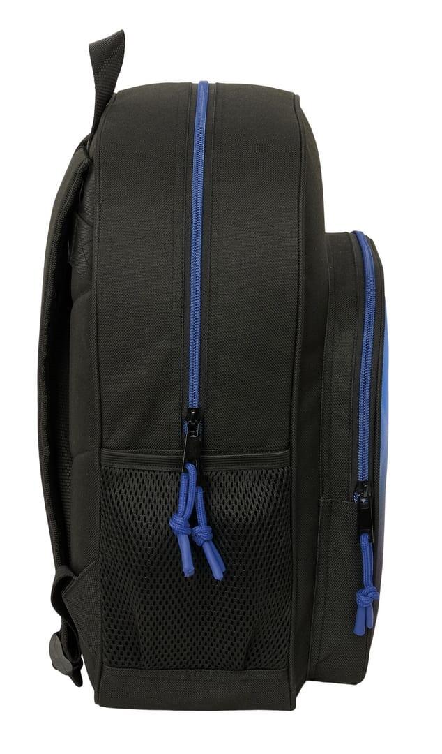 Mochila infantil Brainrot adaptável a carrinhos com bolso frontal, preta. 3/3