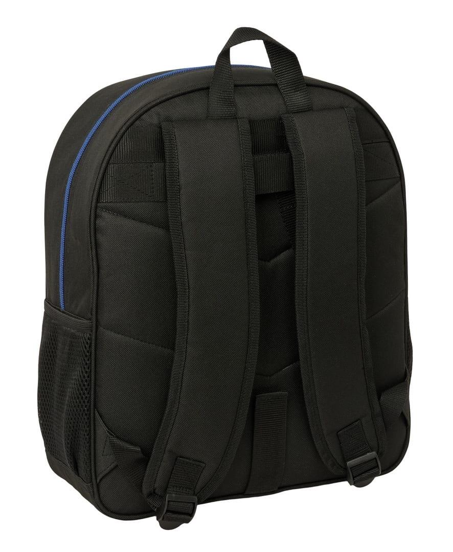 Mochila infantil Brainrot adaptável a carrinhos com bolso frontal, preta. 2/3