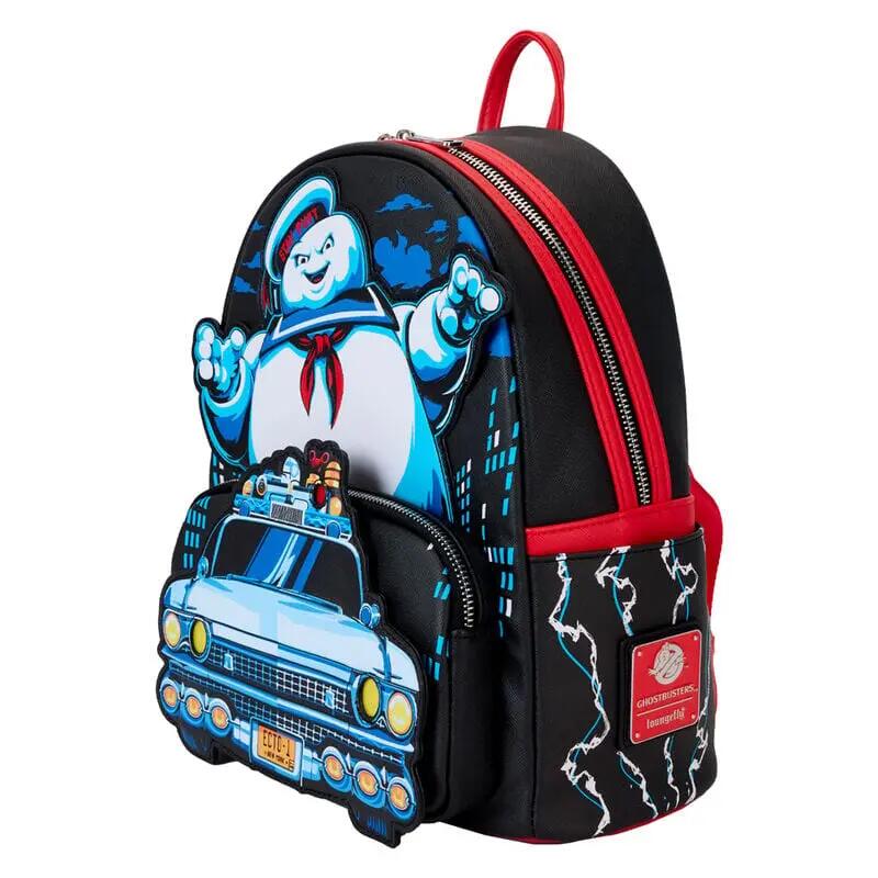 Zaino per bambini Ghostbusters Stay Puft con tasca frontale, nero e rosso 2/4