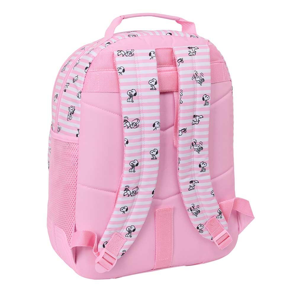 Sac à dos scolaire Snoopy pour enfants, adaptable aux trolleys, avec poche 2/3