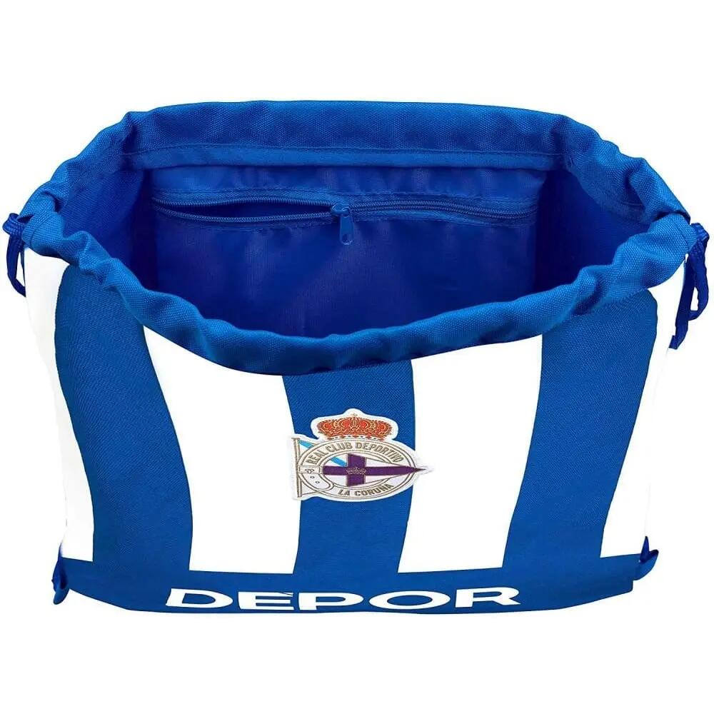 Zaino con coulisse per bambini RC Deportivo de La Coruña in poliestere blu e 2/3
