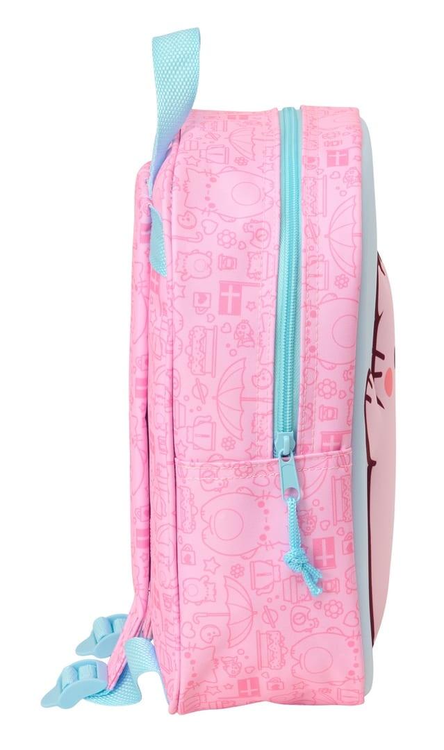 Sac à dos 3D pour bébé Pembe avec fermeture éclair et dragonne, rose 3/3