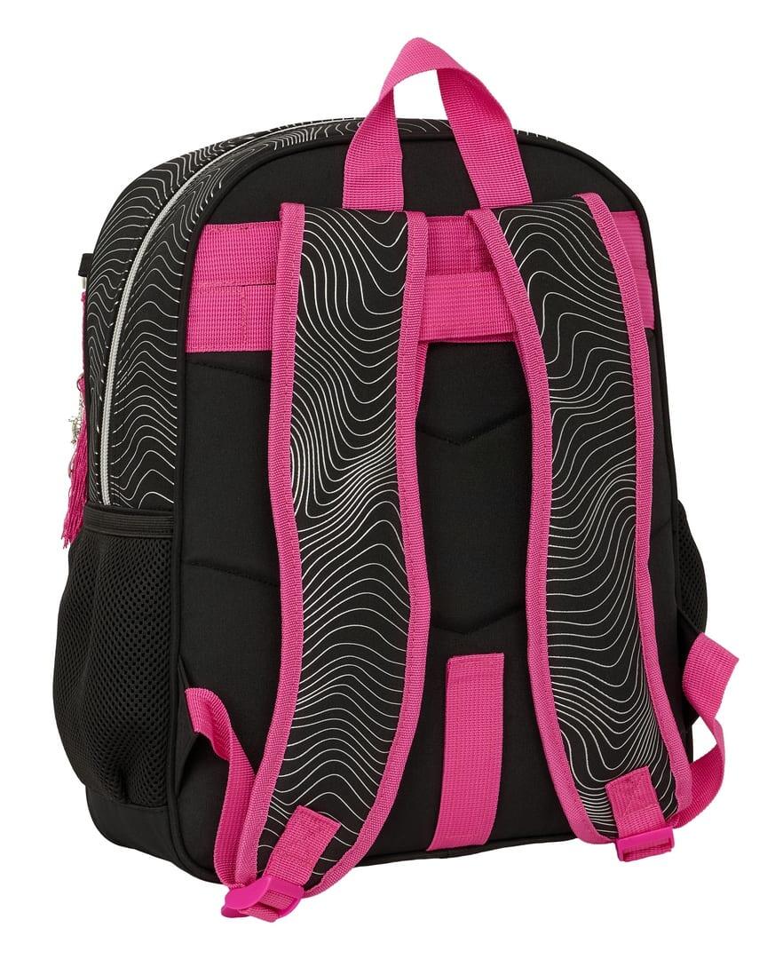 Mochila escolar infantil K-Pop Demon Hunters, adaptável a carrinhos, preta e 2/3