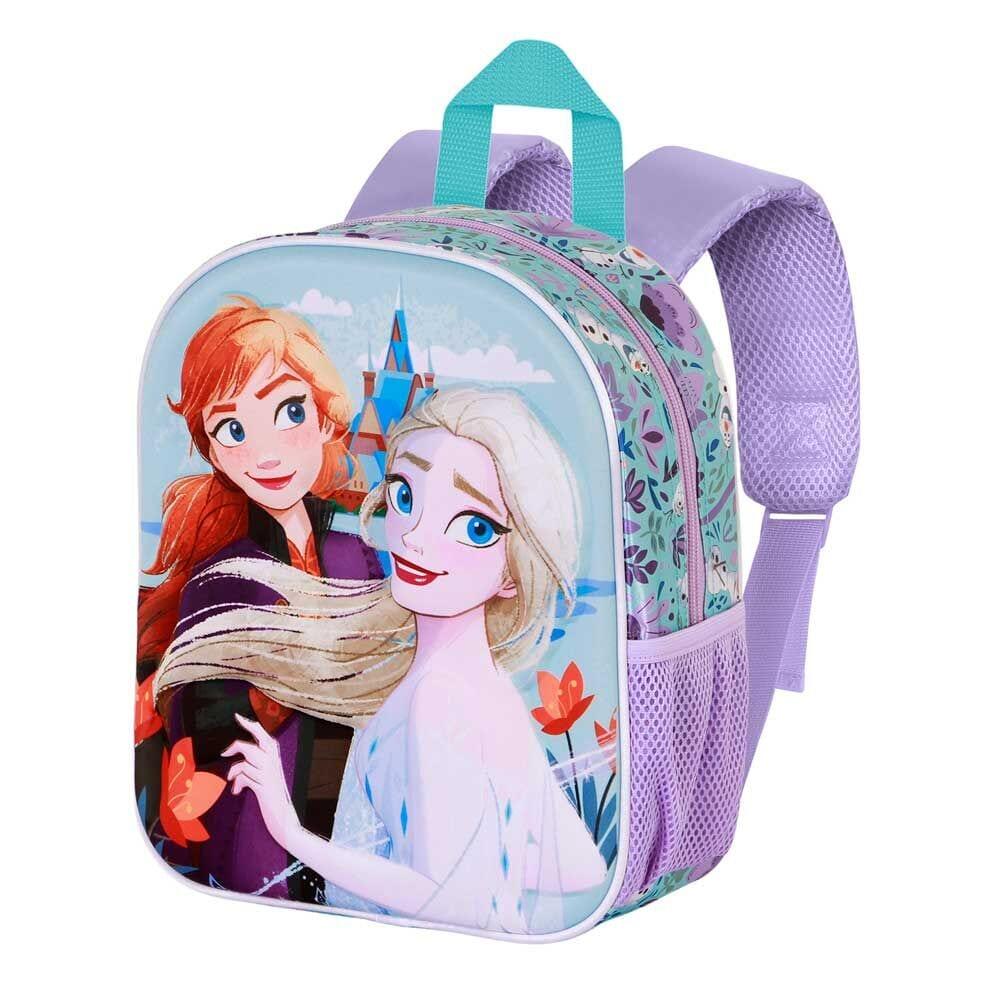 Mochila infantil Frozen II, adaptável a carrinhos de bagagem, com bolso frontal 3/4