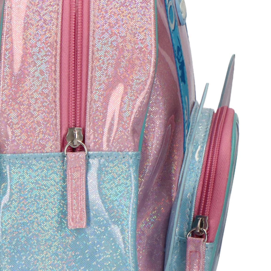 Sac à dos Stitch pour enfants en polyuréthane avec poche avant, rose et bleu 3/6