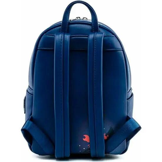 Zaino scolastico per bambini a tema Sirenetta con tasca frontale e cerniera. 2/4