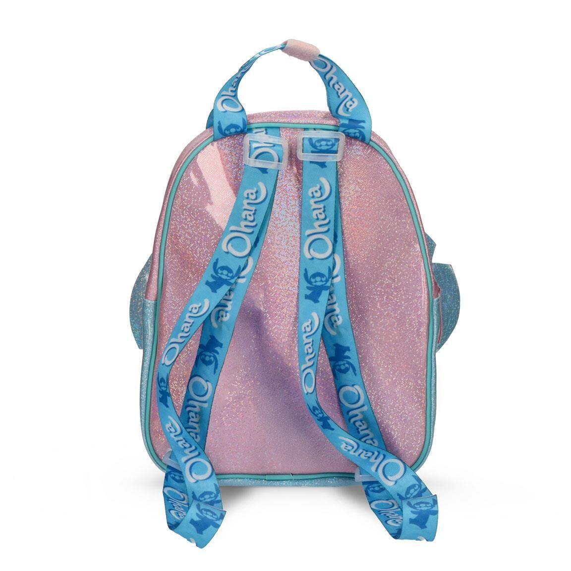 Sac à dos Stitch pour enfants en polyuréthane avec poche avant, rose et bleu 2/6