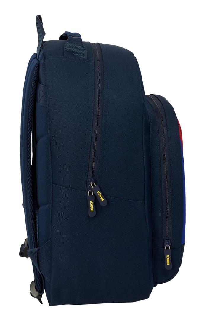 Mochila infantil FC Barcelona adaptável a carrinho com bolso frontal azul 3/3