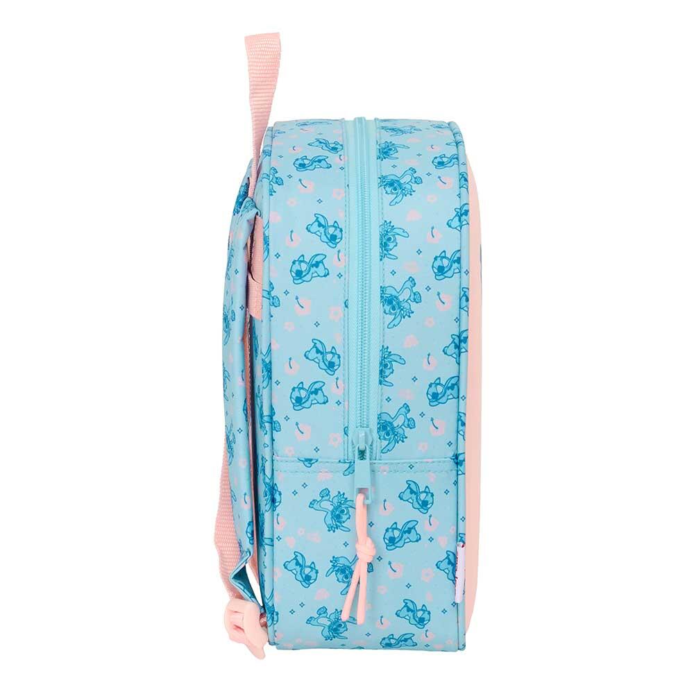 Mochila Stitch Ohana para berçário, adaptável a carrinho com zíper, azul 3/3