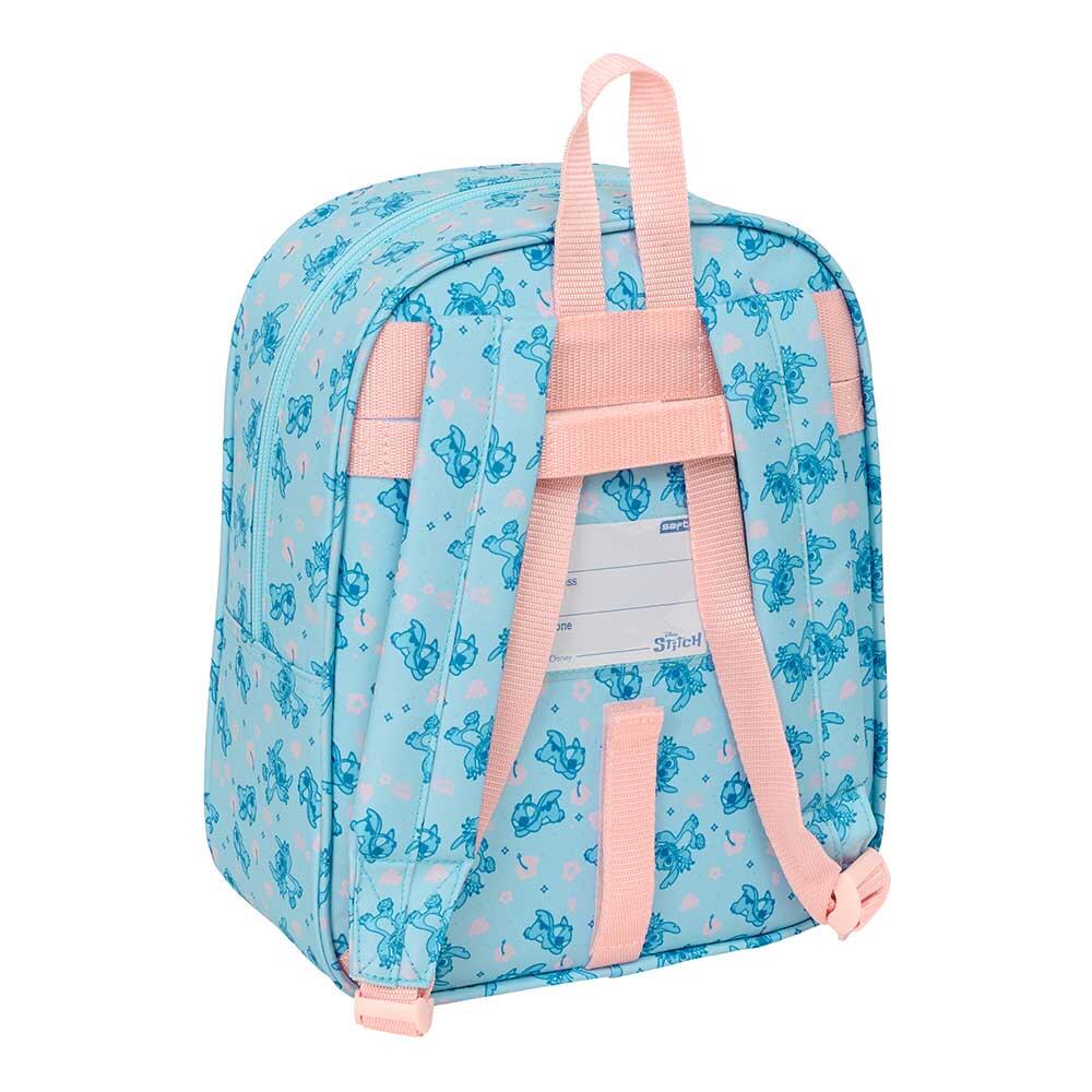 Mochila Stitch Ohana para berçário, adaptável a carrinho com zíper, azul 2/3